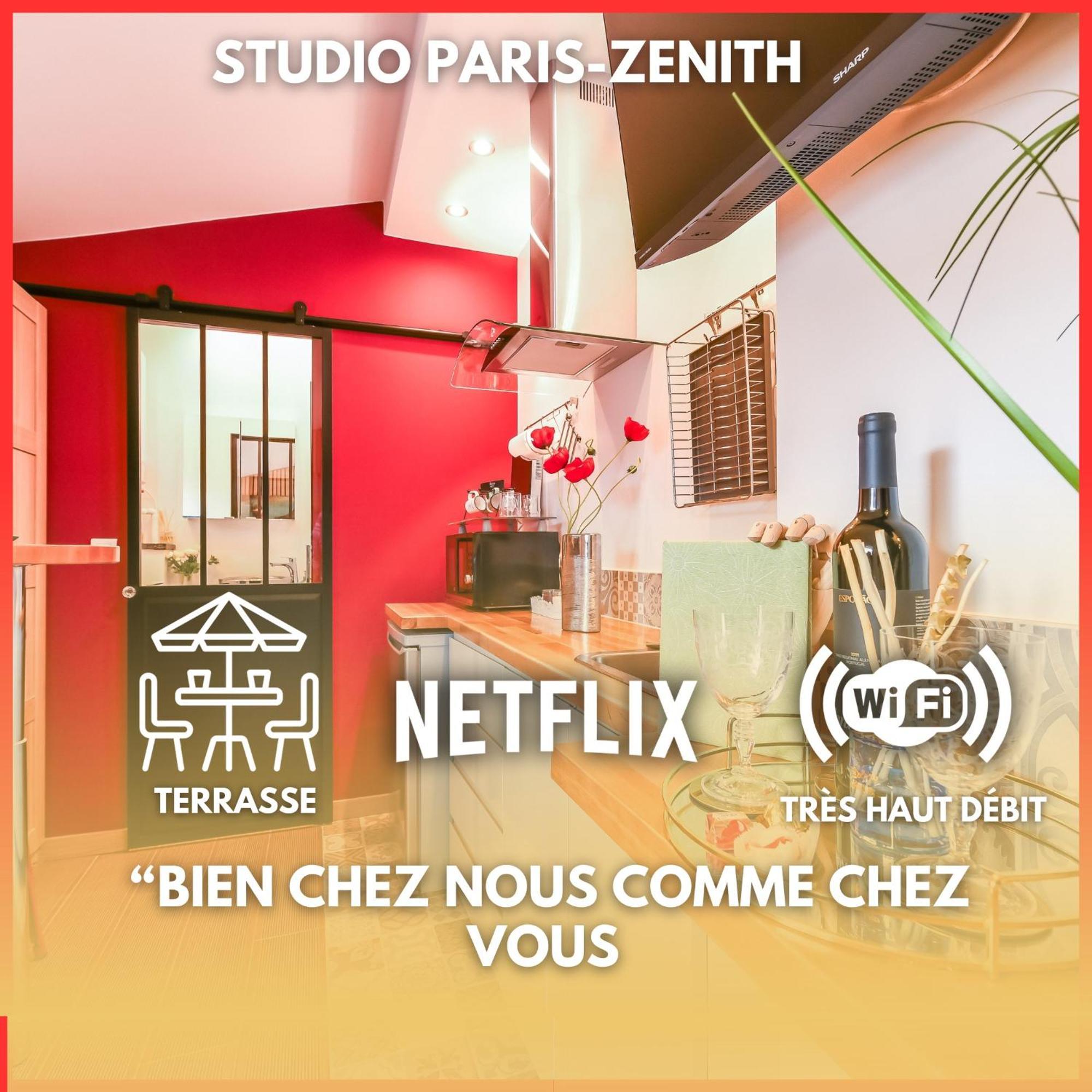 펜틴 Paris-Zenith-Bienvenue-Terrasse-Netflix 아파트 외부 사진